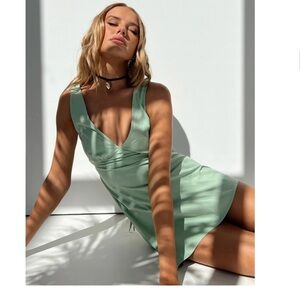 Princess Polly Nellie Mini Dress Basil